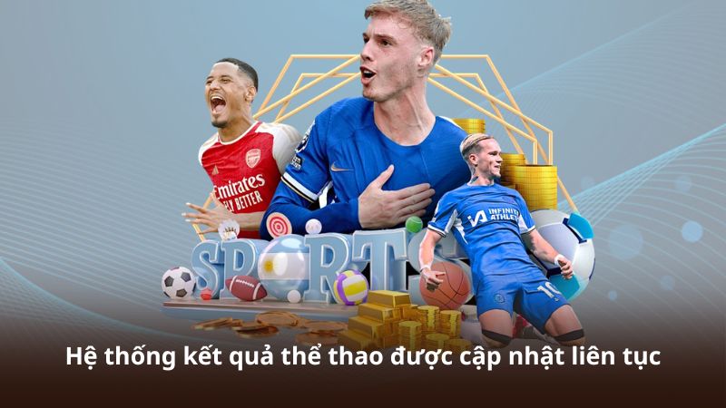 Hệ thống kết quả thể thao được cập nhật liên tục
